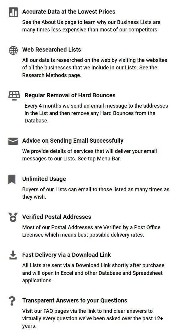 marketing list of  Hotels